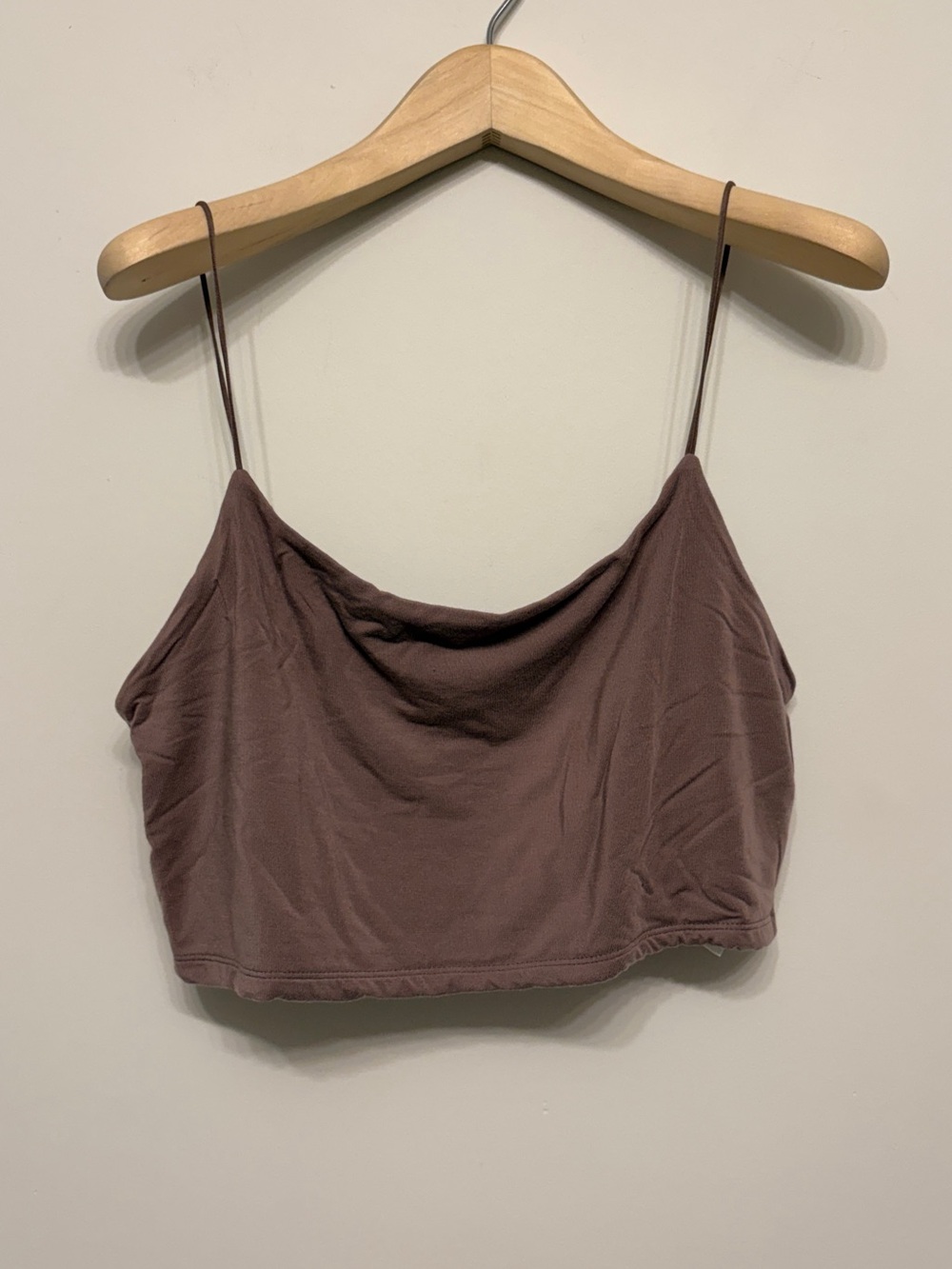 Aritzia Wilfred deep taupe tiny tank size xl X-Large preowned